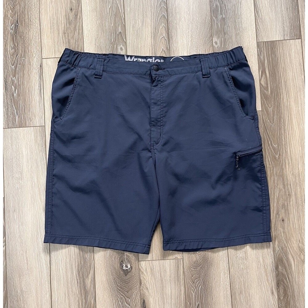 Wrangler Men's Sz 42” Field Utility Relaxed Fit Shorts NAVY Poly Cargo 9” Inseam
